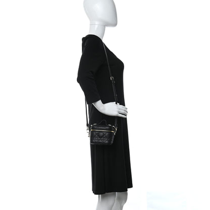 Christian Dior Lambskin Cannage Micro Lady Dior Vanity Case Black 2 of 8