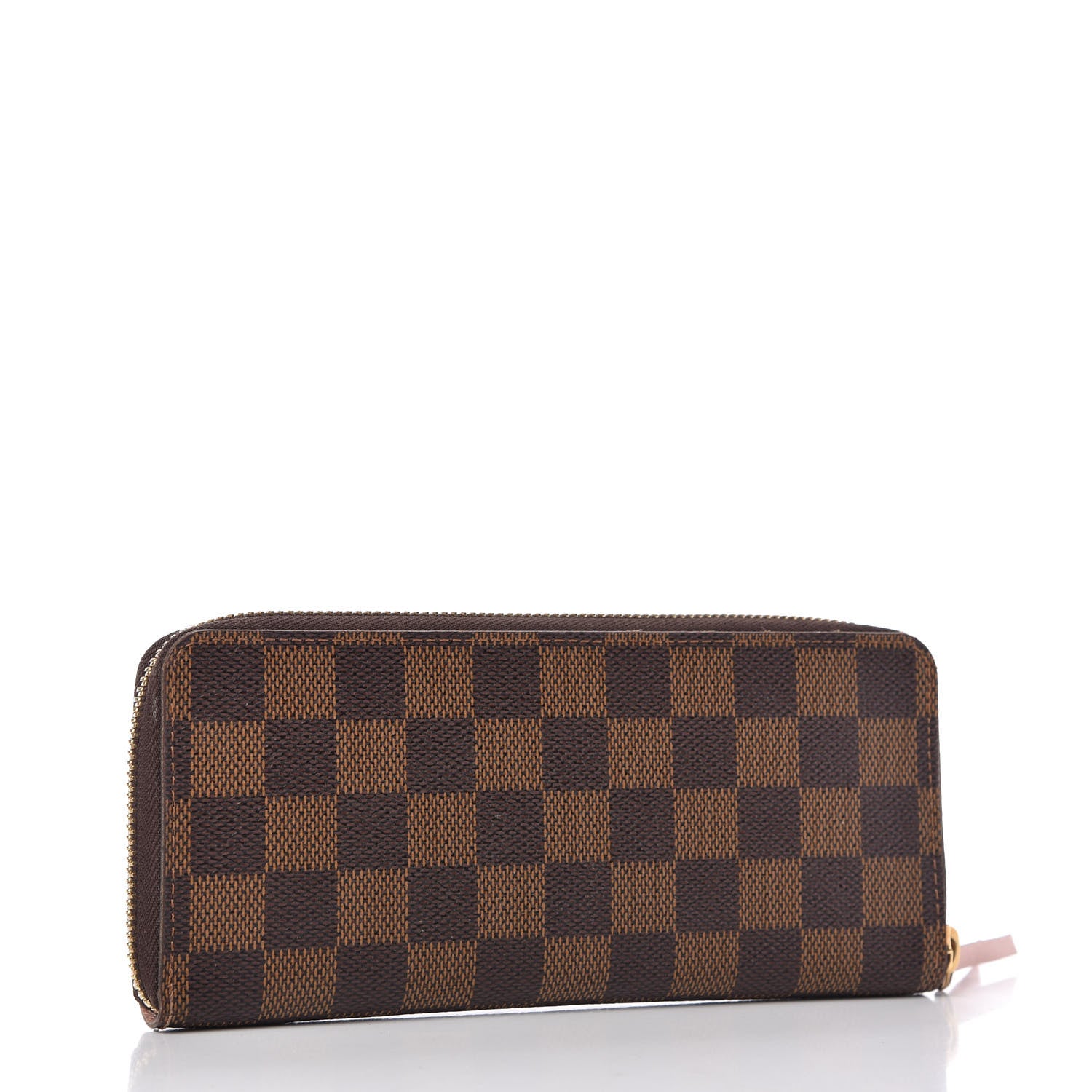 Louis Vuitton Damier Ebene Clemence Wallet Rose Ballerine 3 of 9