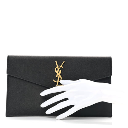 Saint Laurent Grain De Poudre Uptown Pouch Black 2 of 7