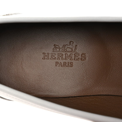 Hermes Calfskin Womens Royal Loafers 36 White 18 of 24