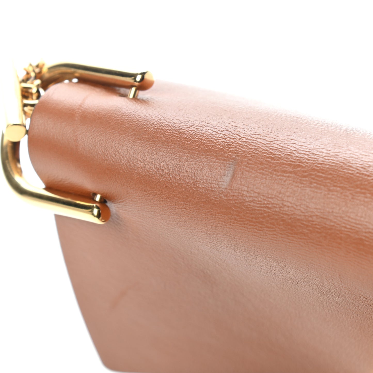 Suede Smooth Calfskin Drew Shoulder Bag Caramel