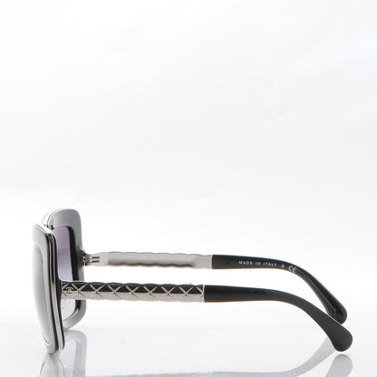 Chanel Metal Square Spring Sunglasses 5369 Black Silver 3 of 10