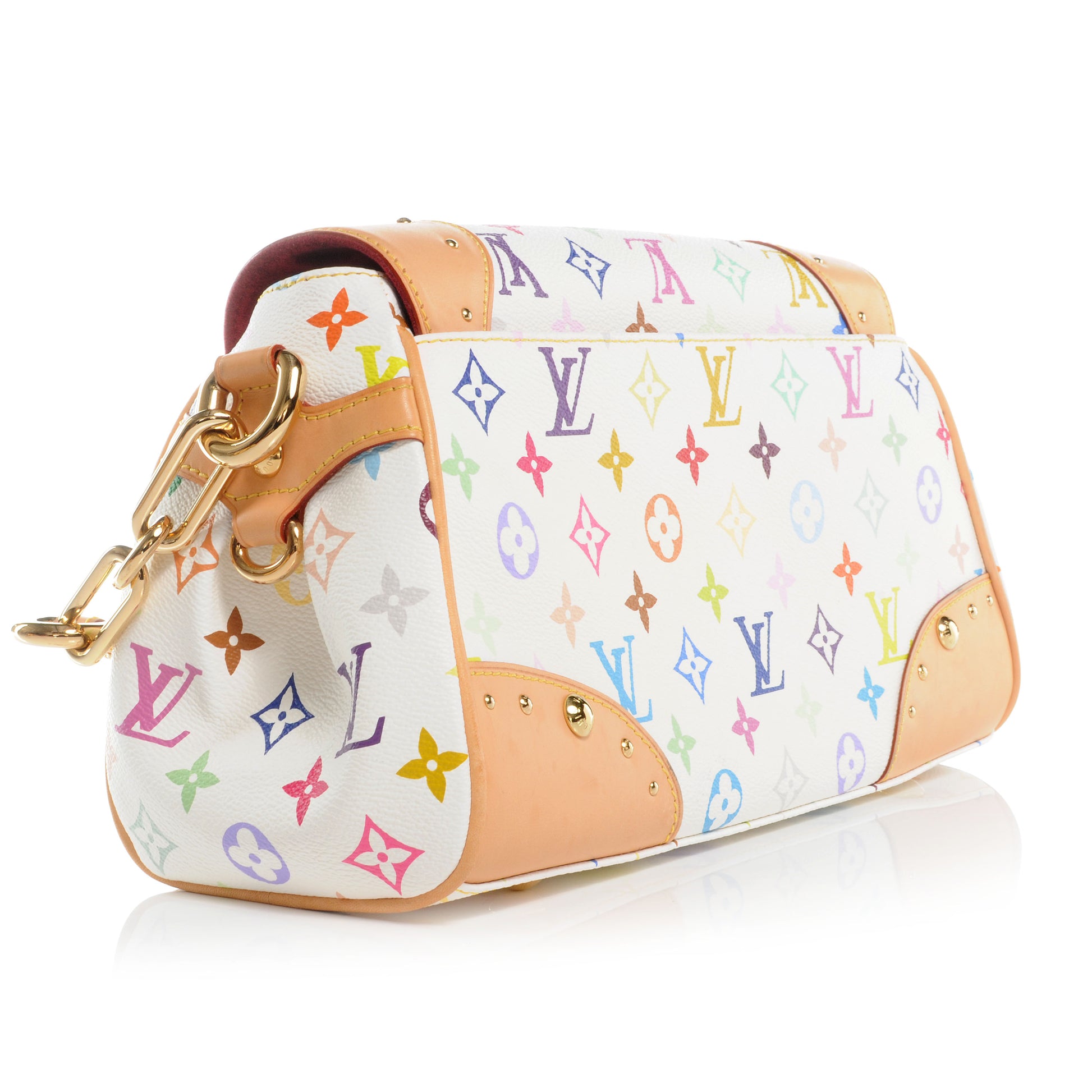 Louis Vuitton Monogram Multicolor Beverly MM White 2 of 7