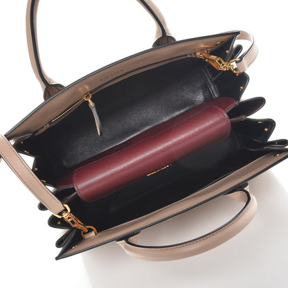 Prada Saffiano City Calfskin Bibliothèque Top Handle Cammeo Granato 6 of 9