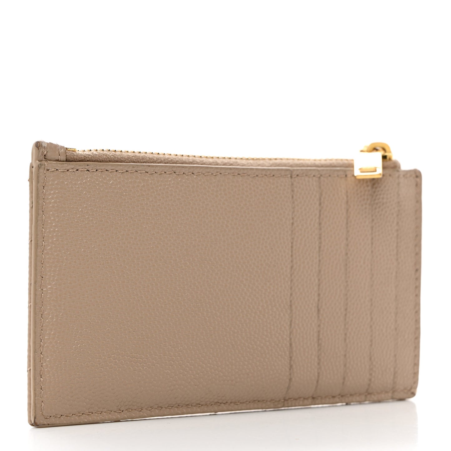 Monogram Grain de Poudre 5 Fragments Zip Pouch Card Holder Dark Beige