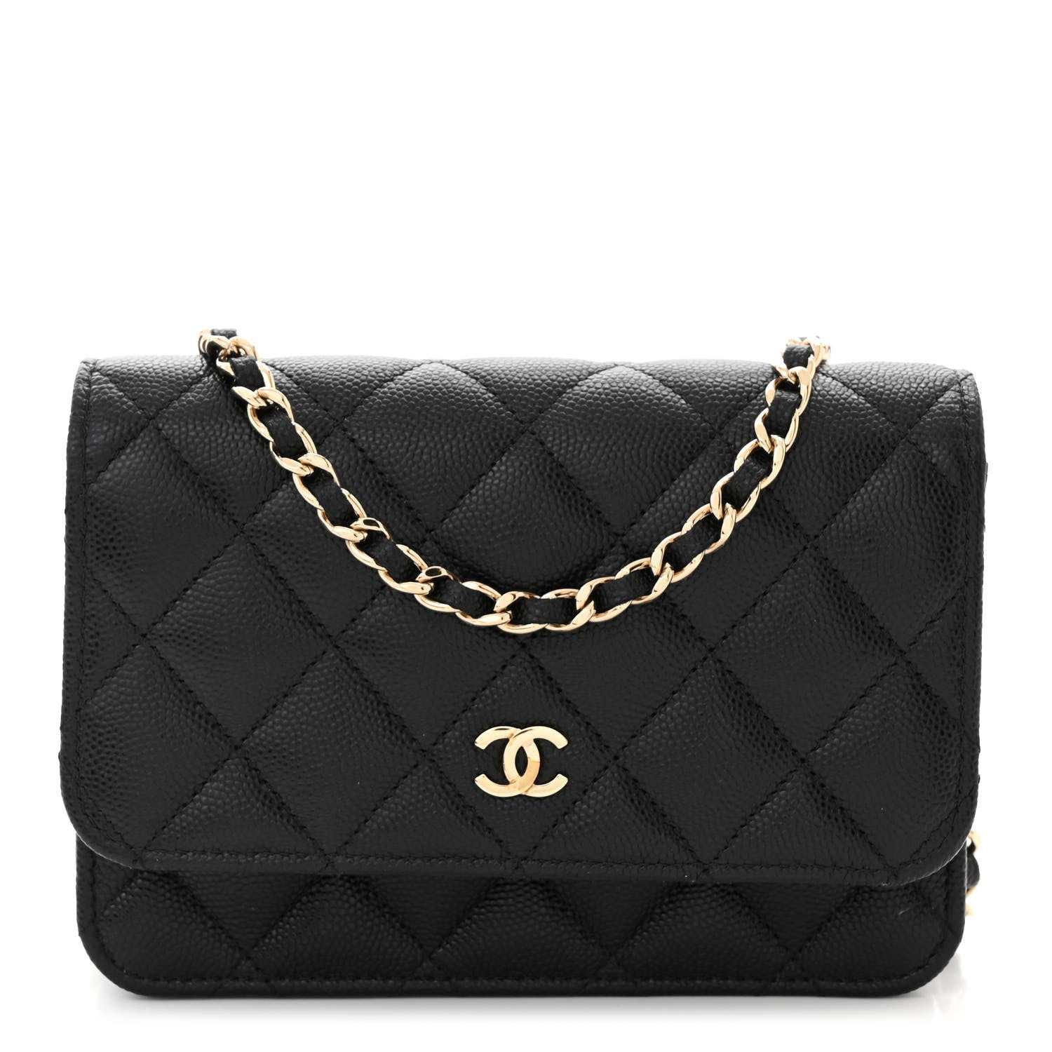 Chanel Caviar Quilted Mini Wallet On Chain WOC Black 1 of 11
