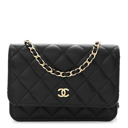 Chanel Caviar Quilted Mini Wallet On Chain WOC Black 1 of 11