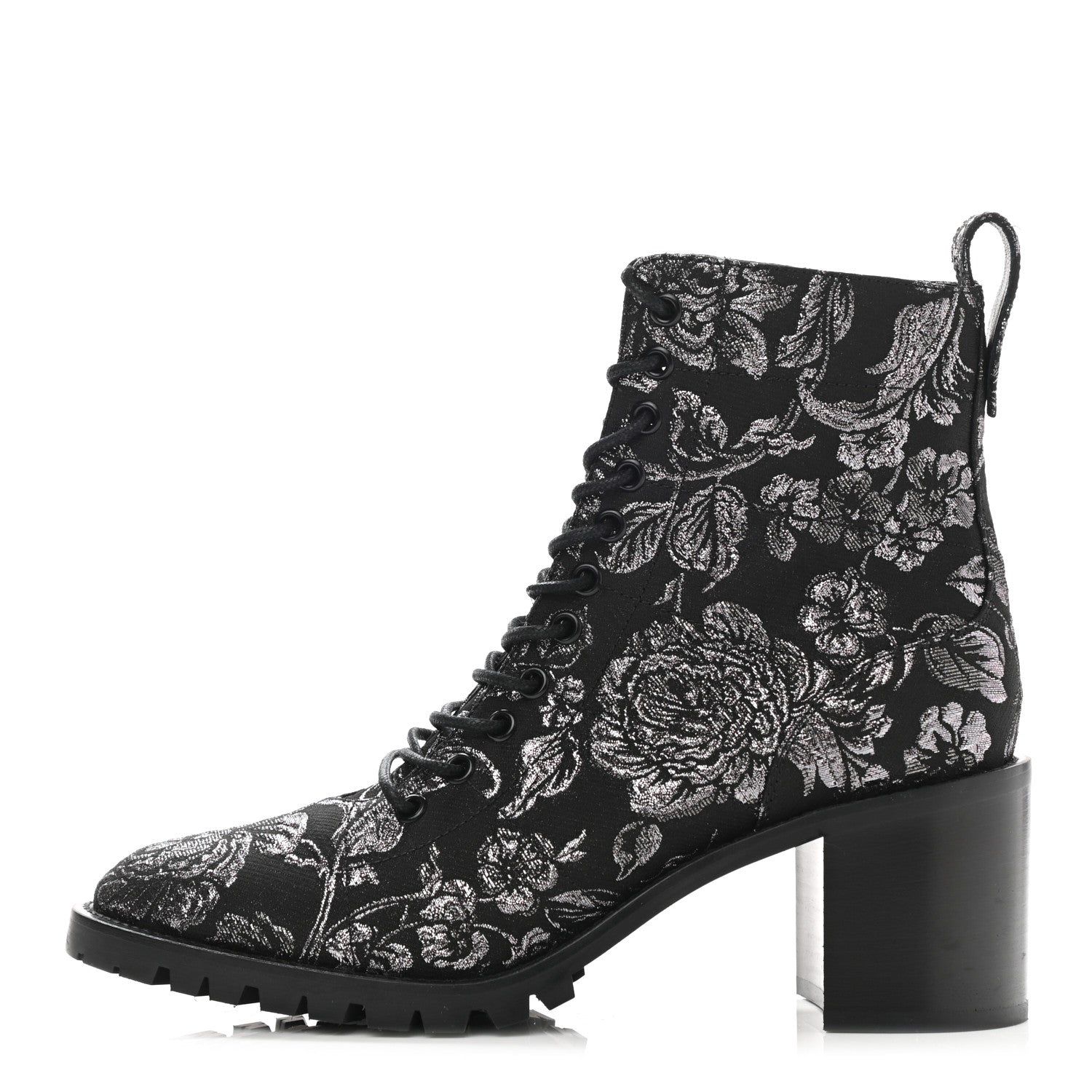 Jimmy Choo Brocade Cruz 65 Ankle Booties 40.5 Steel Black 2 of 10