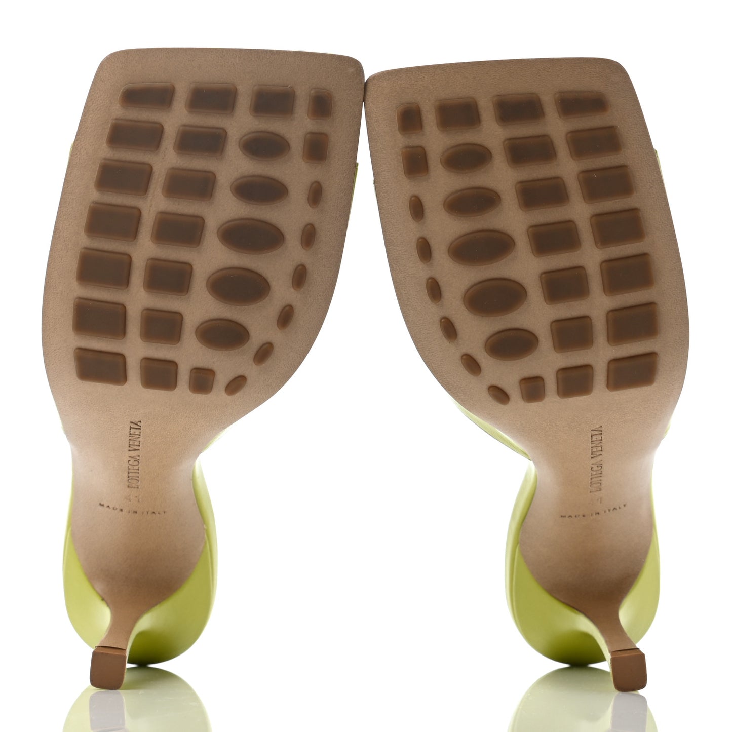 Lambskin Stretch Mule Sandals 41 Kiwi