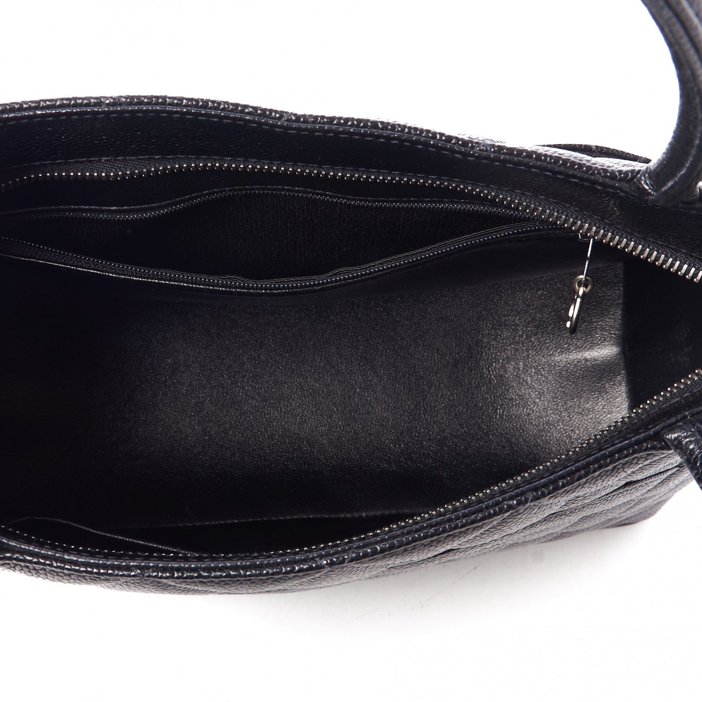 Caviar Quilted Medallion Tote Black