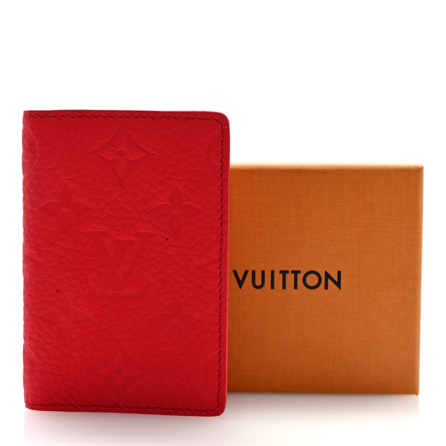 Taurillon Monogram Pocket Organizer Red