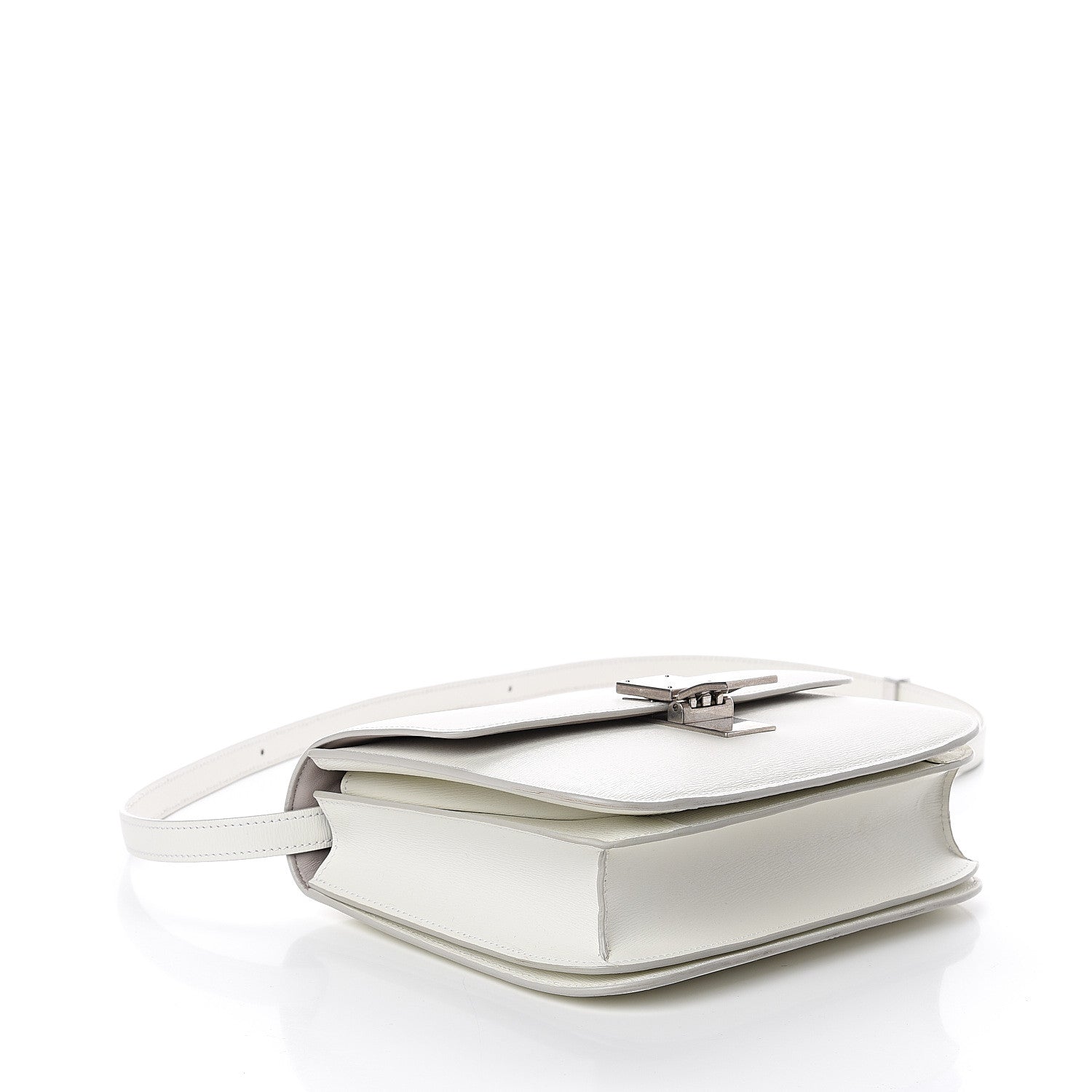 Celine Liege Calfskin Medium Classic Box Flap Bag White 3 of 7