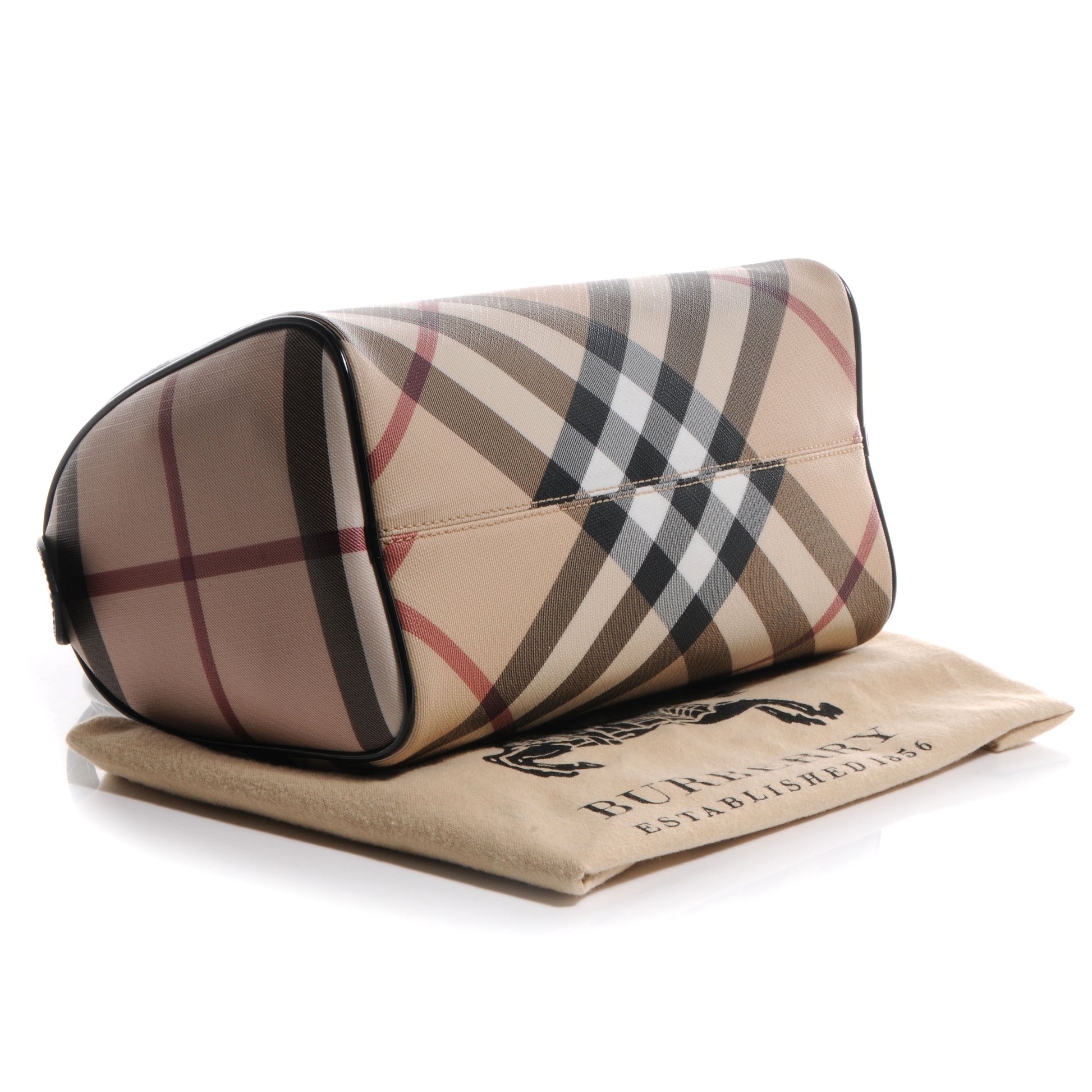 Burberry Supernova Check Chester Bowling Bag Black 4 of 9