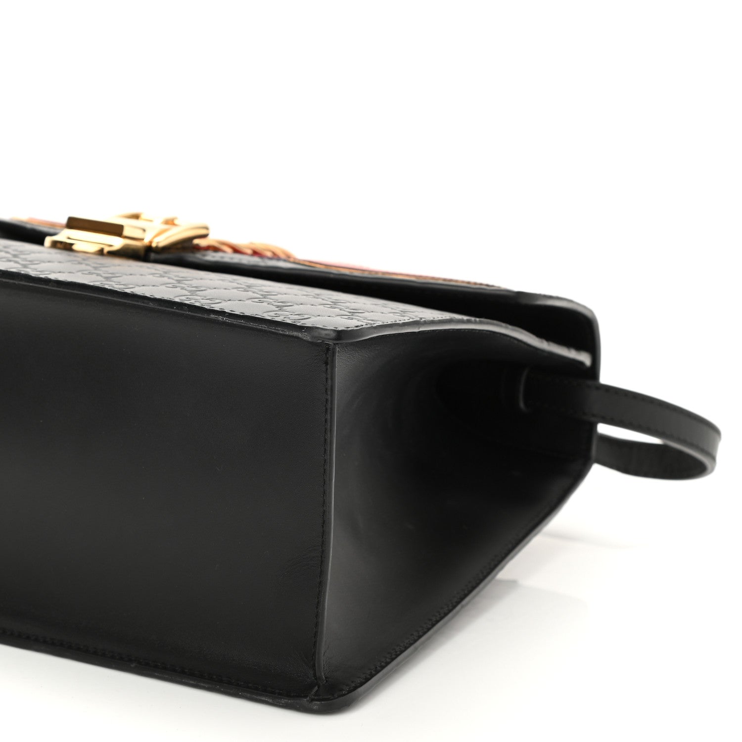 Gucci Guccissima Signature Medium Sylvie Top Handle Bag Black 8 of 8