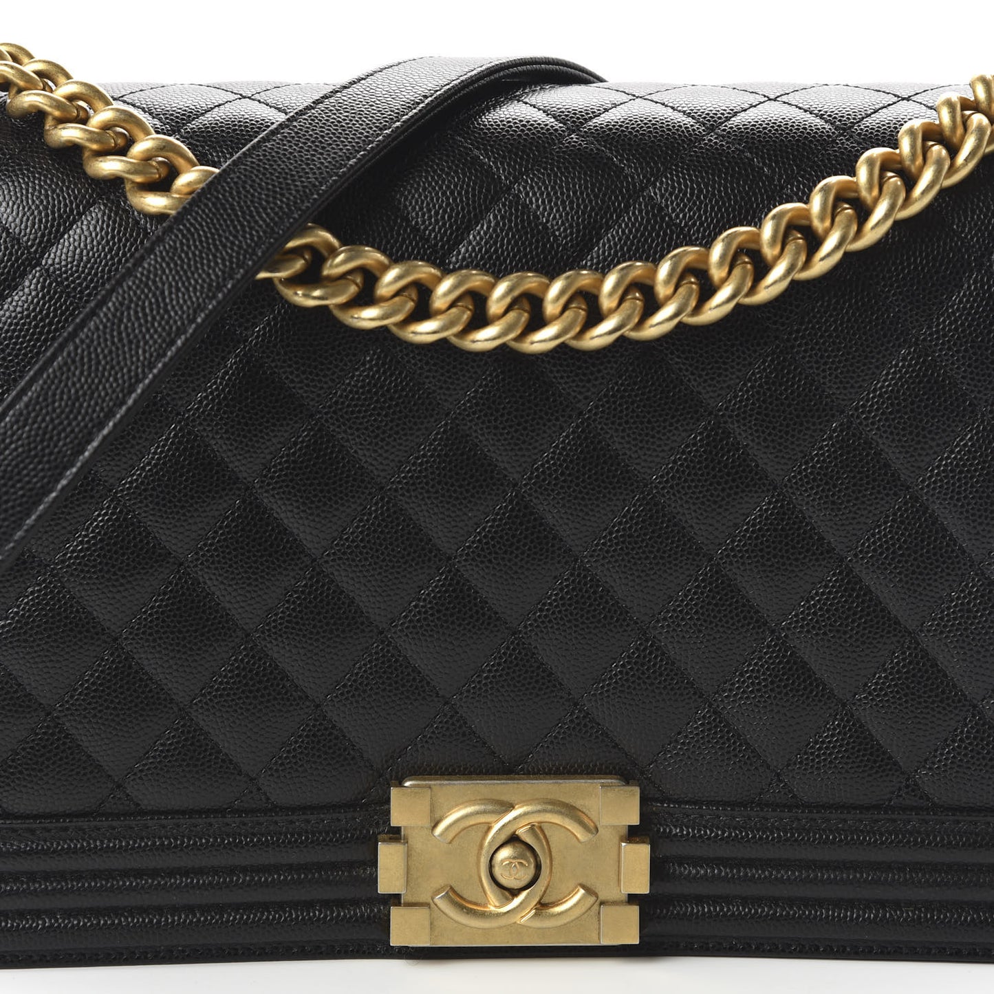 Caviar Quilted New Medium Boy Flap Black