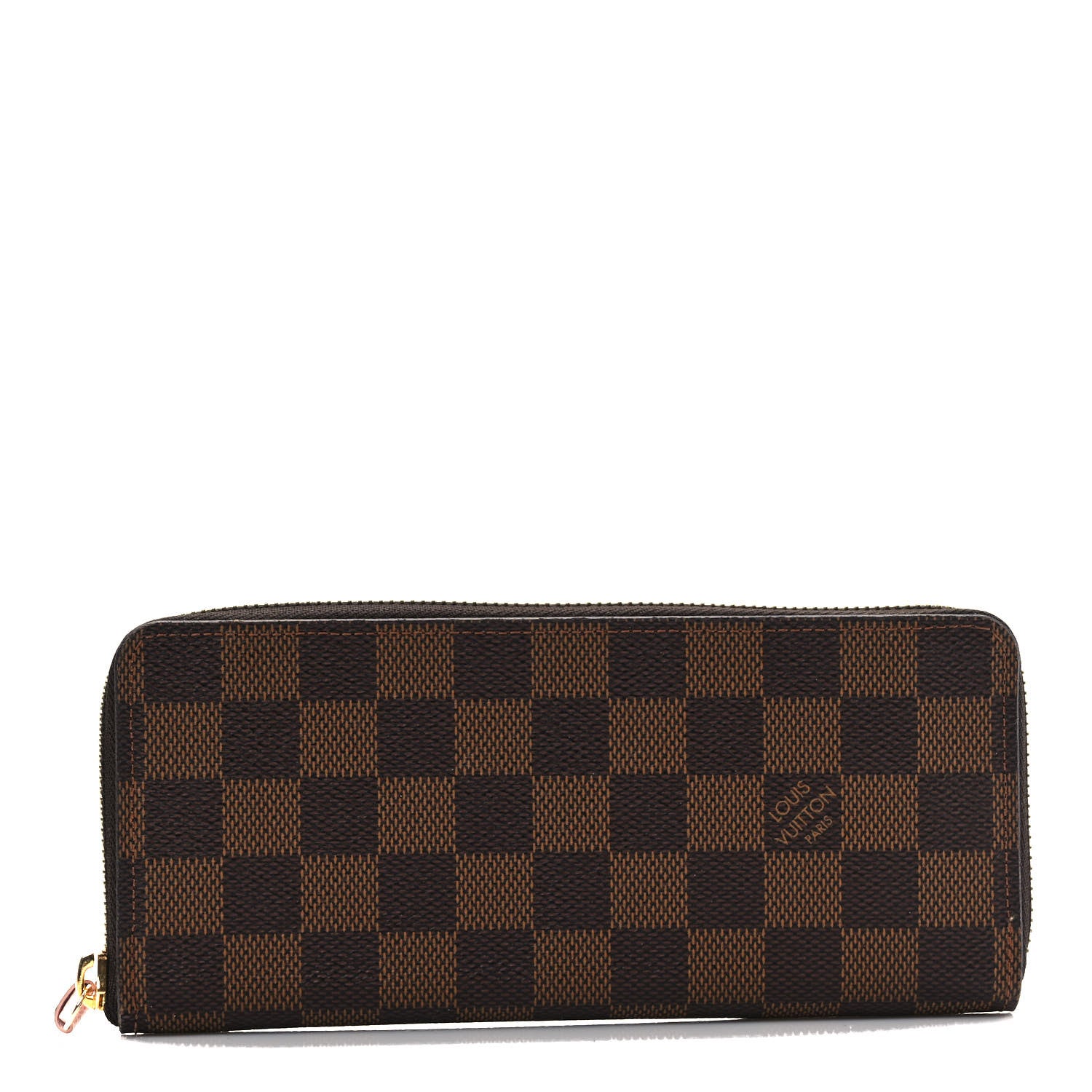 Louis Vuitton Damier Ebene Clemence Wallet Rose Ballerine 1 of 6