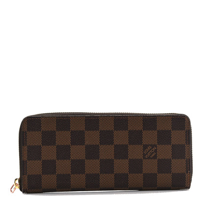 Louis Vuitton Damier Ebene Clemence Wallet Rose Ballerine 1 of 6
