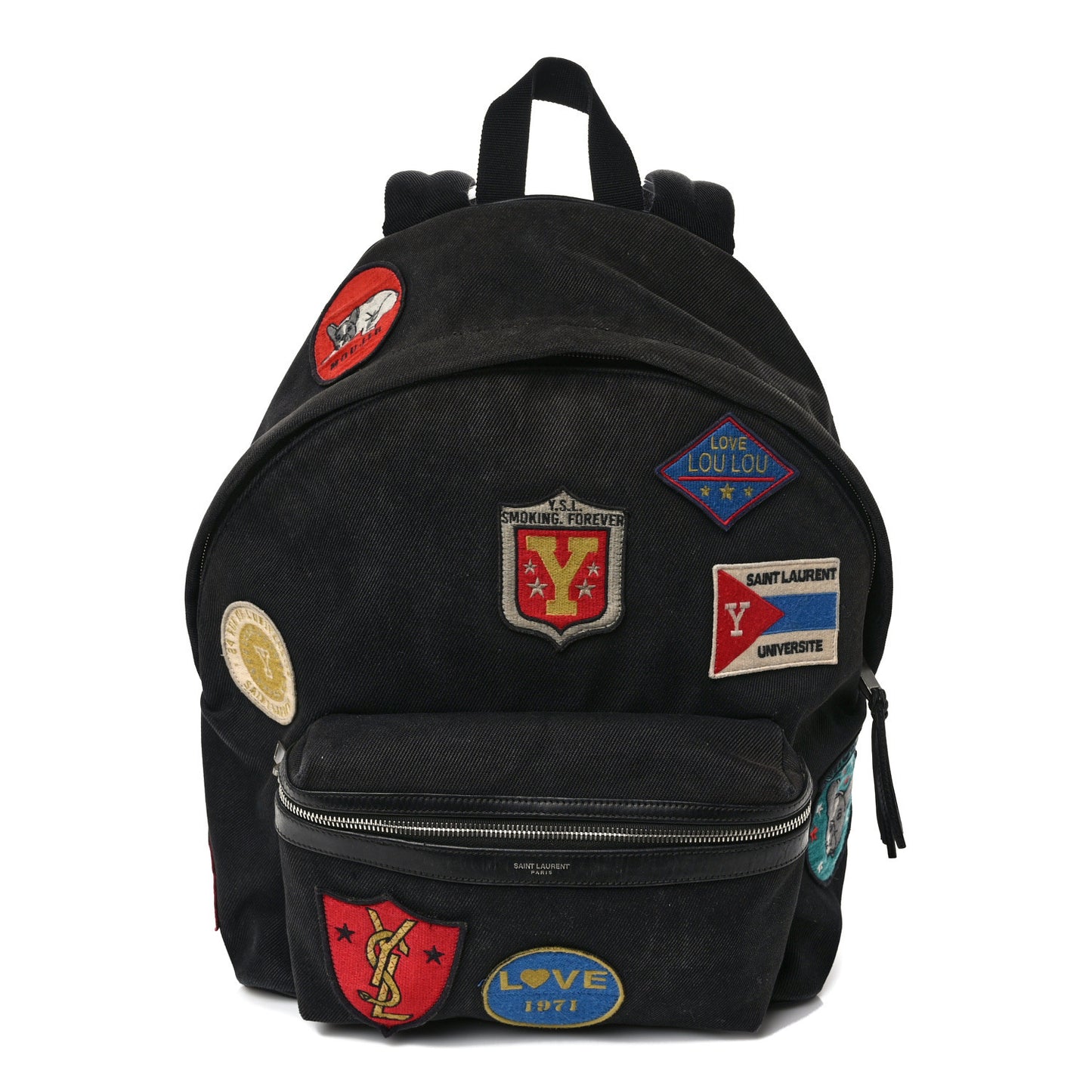 Twill Patches City Backpack Black