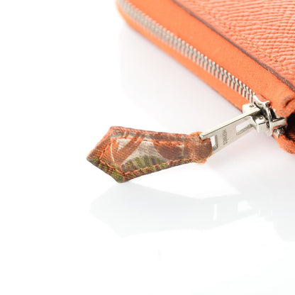 Hermes Epsom Silk'in Compact Wallet Orange 8 of 10