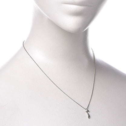 Tiffany Sterling Silver Elsa Peretti Letter "R" Pendant Necklace 2 of 7