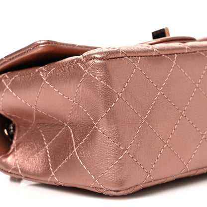 Chanel Metallic Grained Calfskin Quilted 2.55 Reissue Mini Flap Copper Pink Copper Pink 9 of 10
