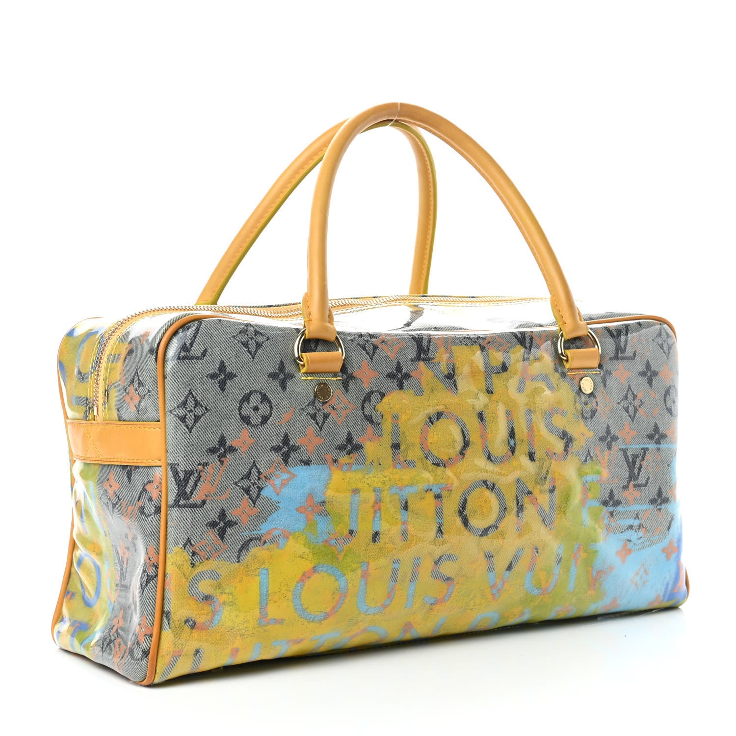 Louis Vuitton Monogram Pulp Defile Weekender PM Yellow 3 of 10