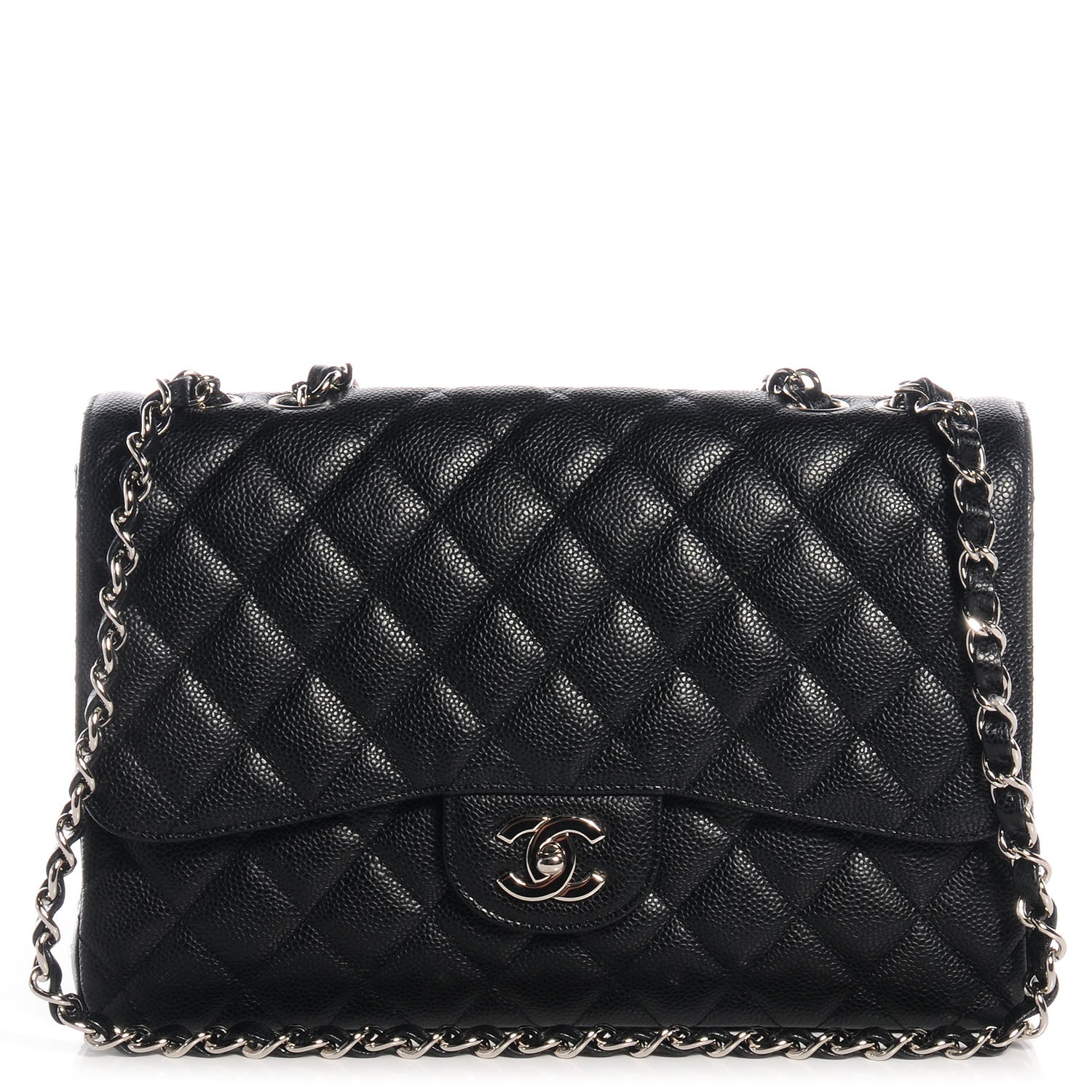 Chanel Caviar Jumbo Single Flap Black 1 of 7
