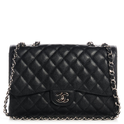 Chanel Caviar Jumbo Single Flap Black 1 of 7