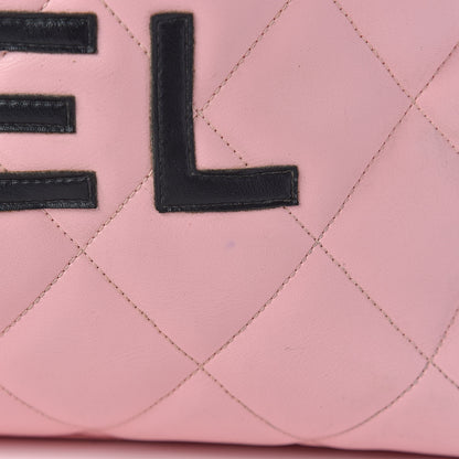 Chanel Calfskin Quilted Large Bowler Pink 21 of 34