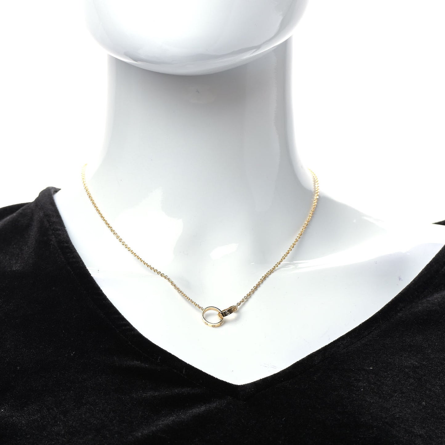 18K Yellow Gold Interlocking LOVE Necklace