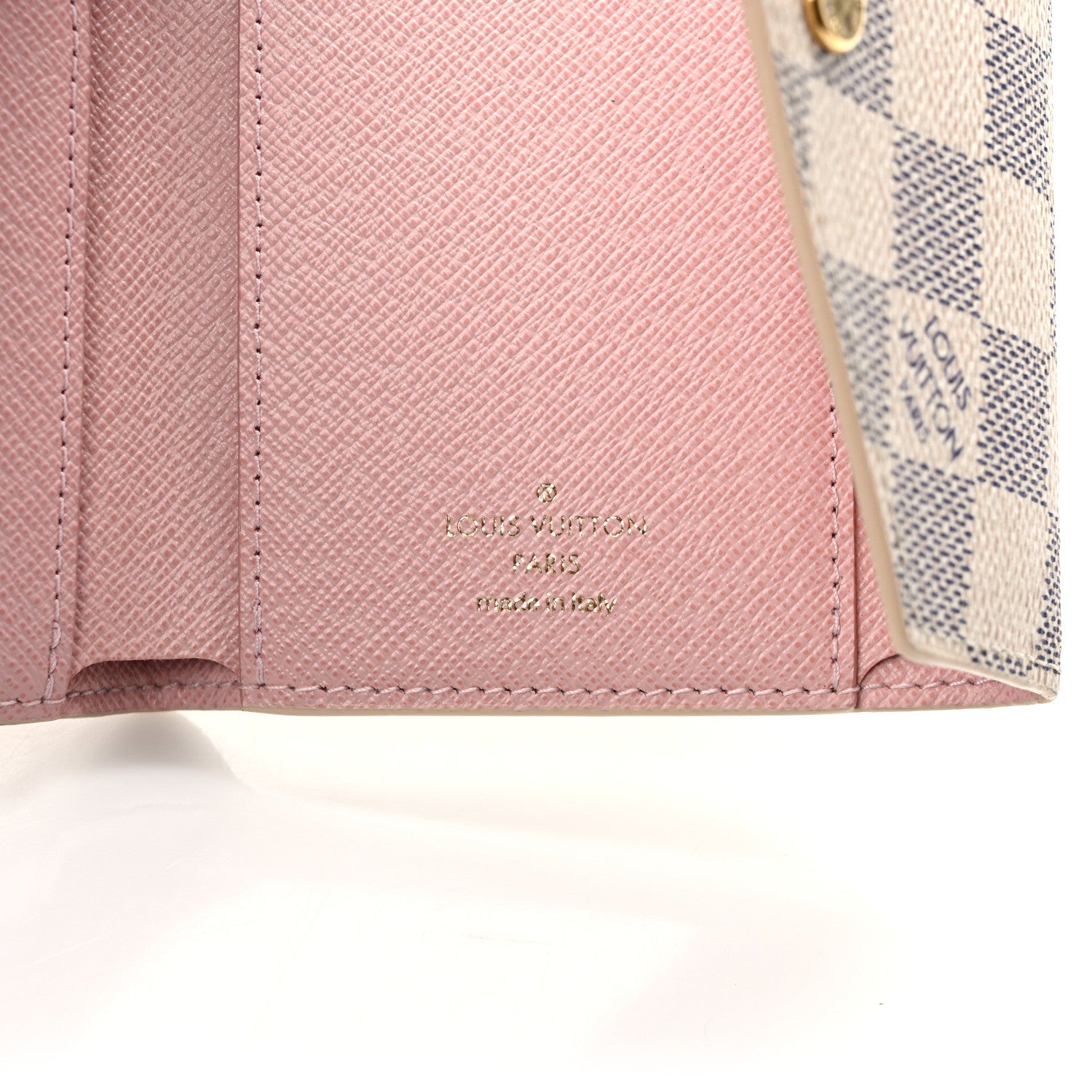 Louis Vuitton Damier Azur Victorine Wallet Rose Ballerine 6 of 7