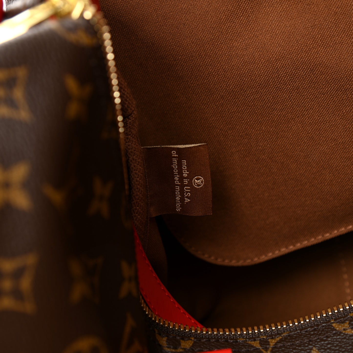 Calfskin Monogram Keepall Bandouliere 50 Coquelicot