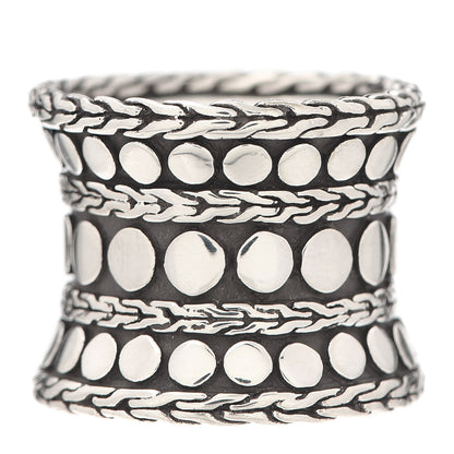 John Hardy Sterling Silver Wide Dot Band Ring 52 6 3 of 4