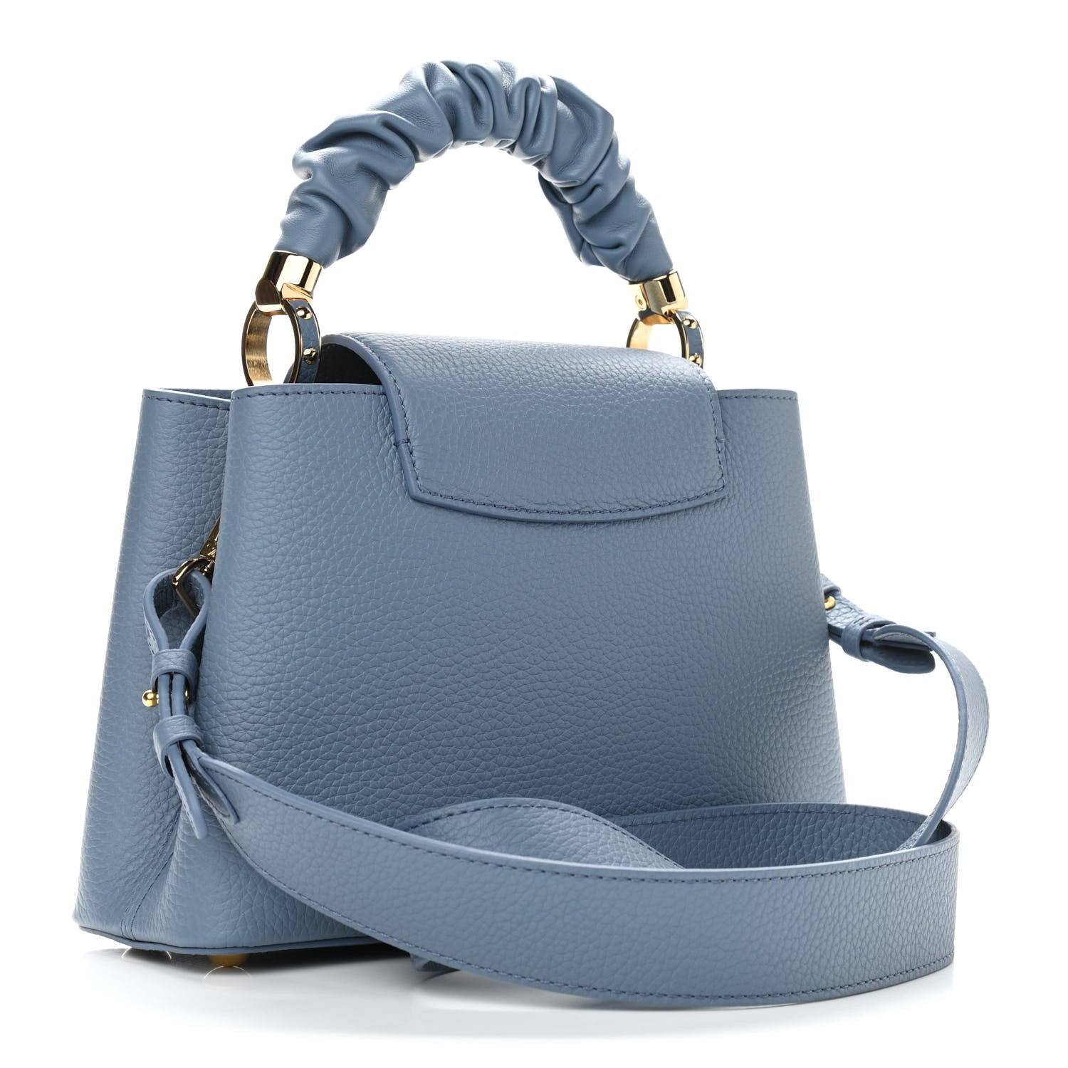 Louis Vuitton Taurillon Scrunchie Capucines BB Blue 3 of 10