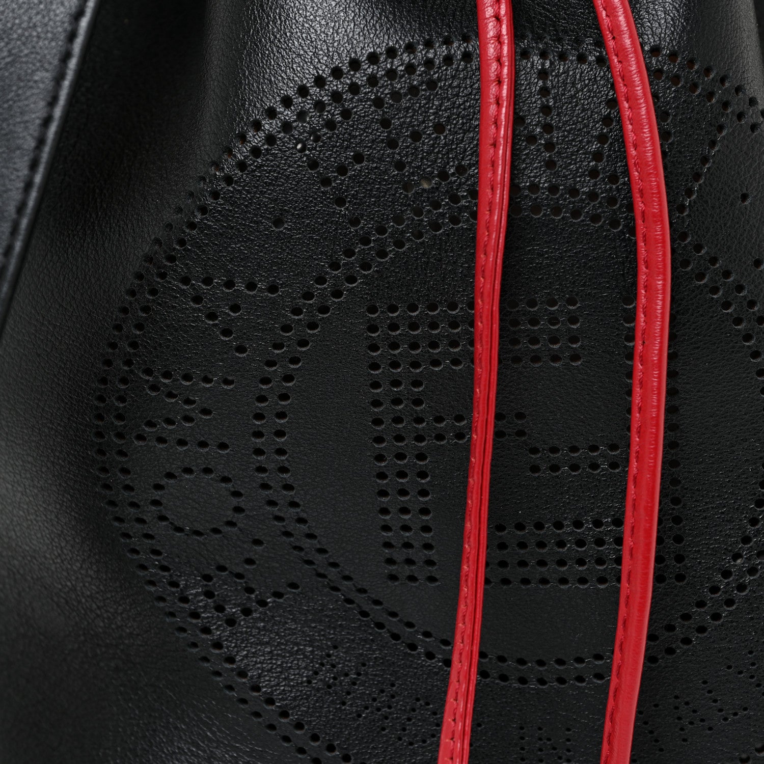 Fendi Vitello Grace F is Fendi Stamp Patch Perforated Small Mon Tresor Bucket Bag Black 6 of 8
