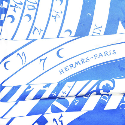 Hermes Silk Astrologie Nouvelle Scarf 90 Bleu Royal White 3 of 4