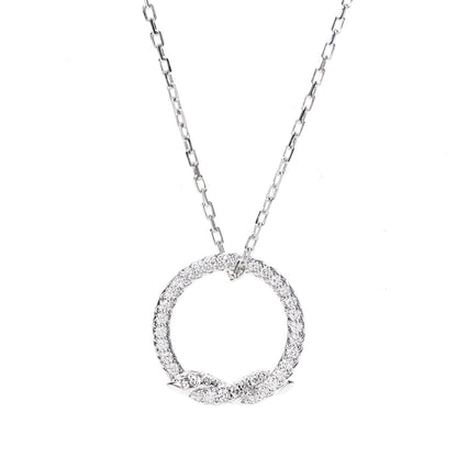 Cartier 18K White Gold Diamond Entrelaces Necklace 4 of 6