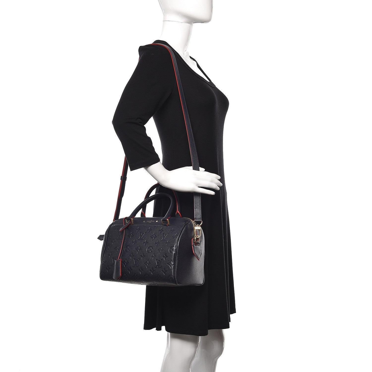 Louis Vuitton Empreinte Speedy Bandouliere 25 NM Marine Rouge 2 of 9