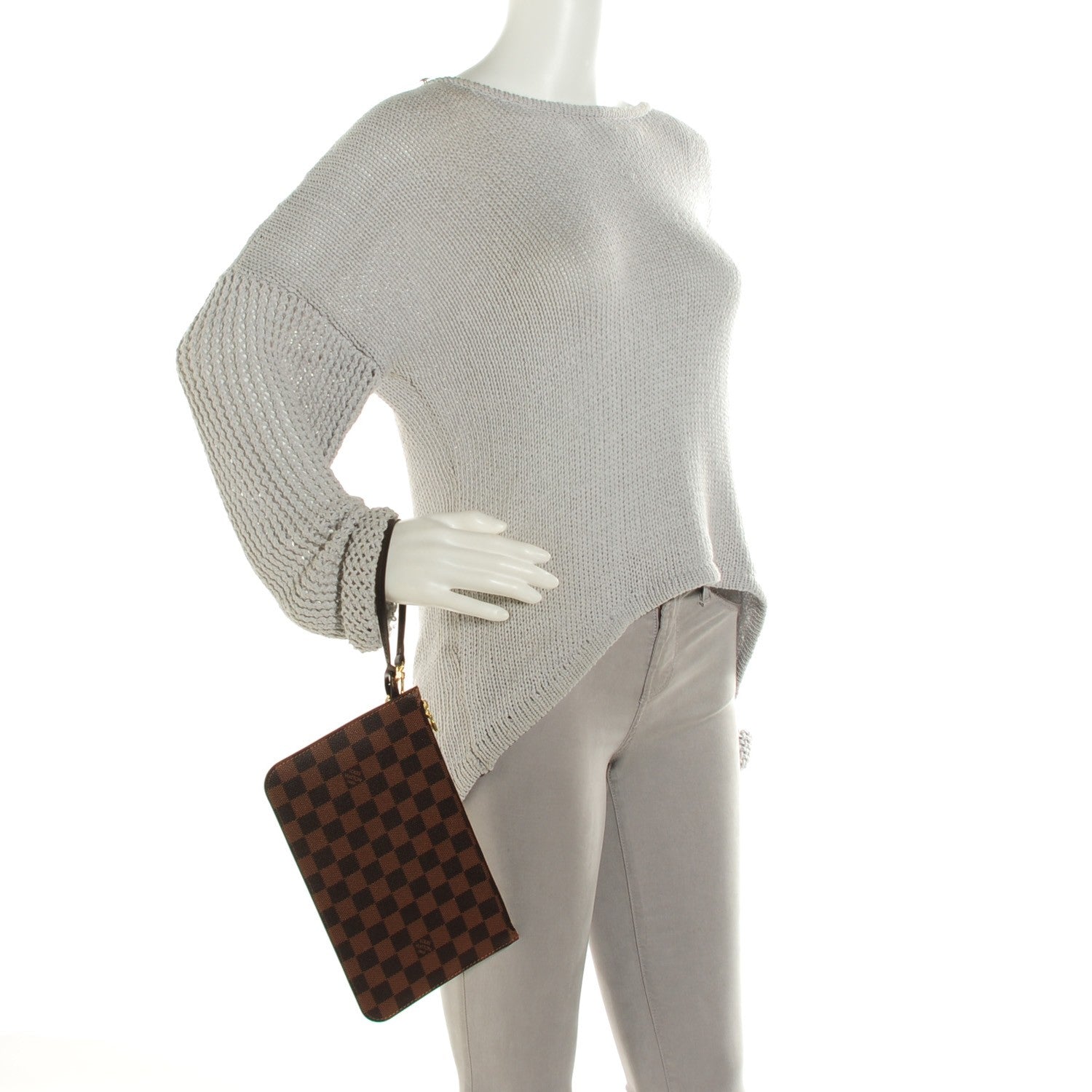 Louis Vuitton Damier Ebene Neverfull MM GM Pochette 2 of 7