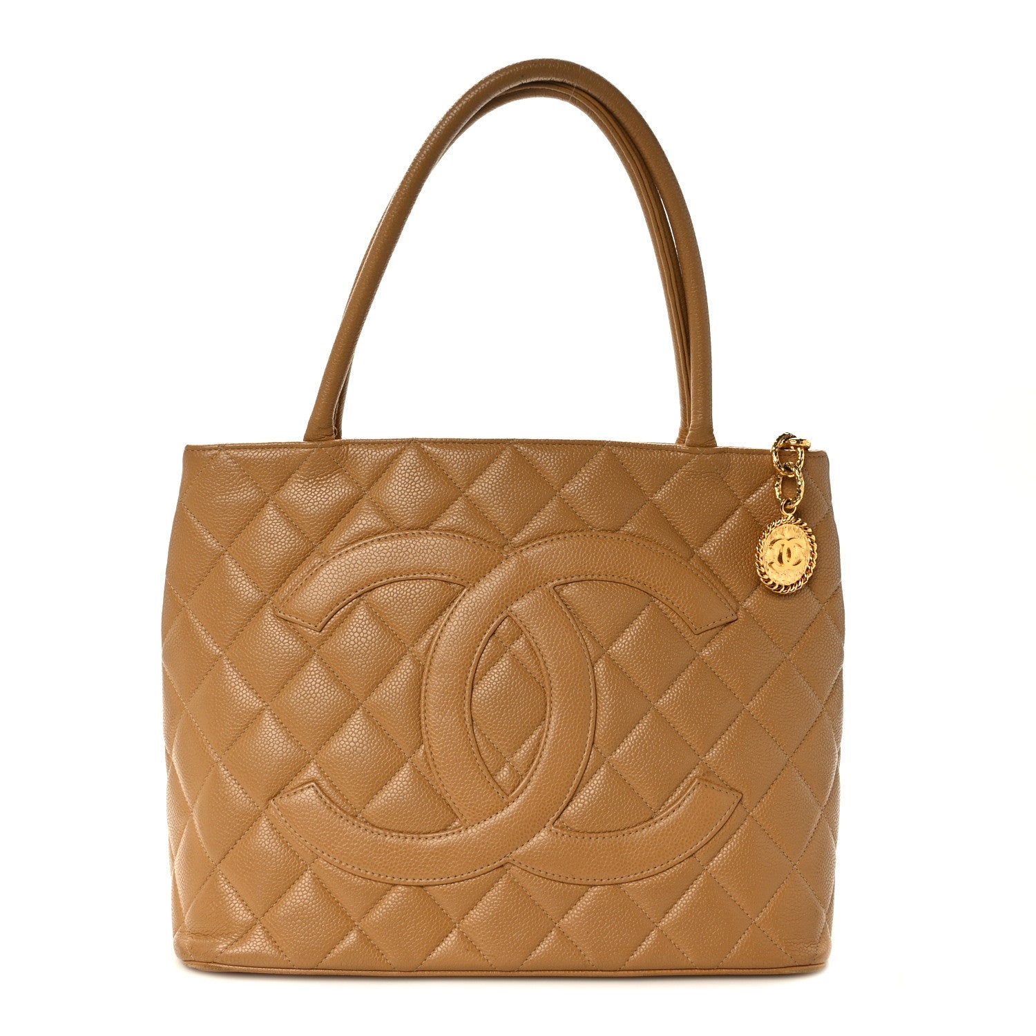 Chanel Caviar Quilted Medallion Tote Beige 1 of 15