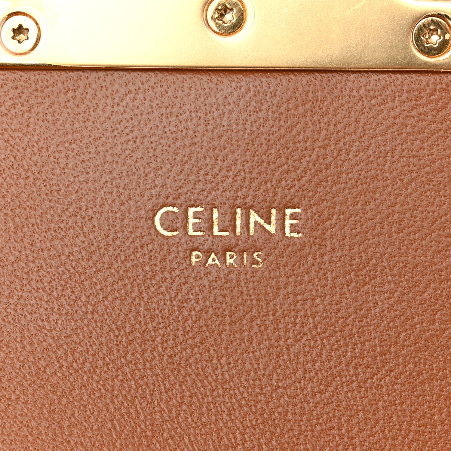 Celine Textile Natural Calfskin Teen Triomphe White Tan 6 of 11