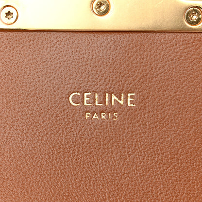 Celine Textile Natural Calfskin Teen Triomphe White Tan 6 of 11