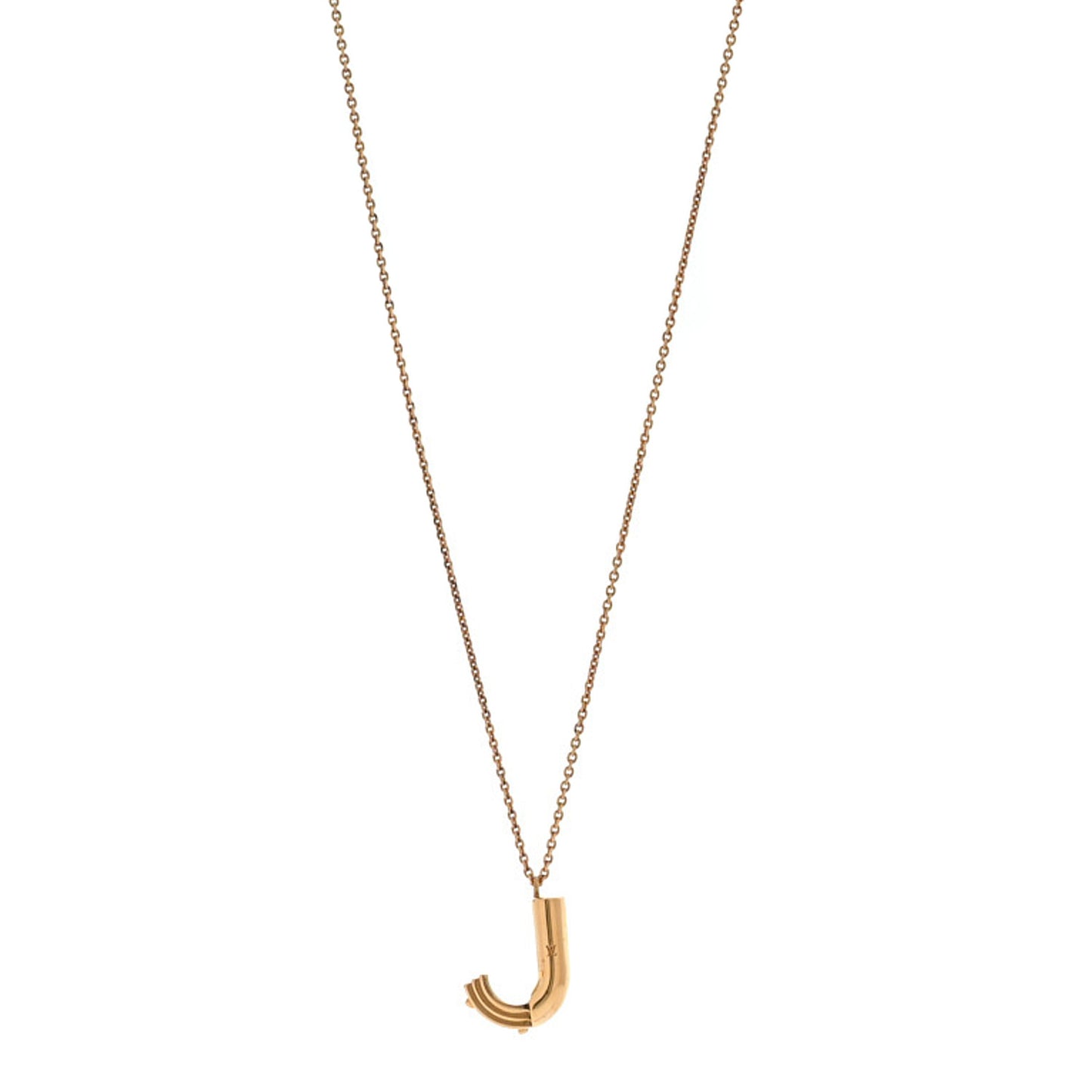 LV And Me Letter J Necklace Gold