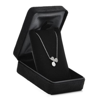 Tiffany Platinum Diamond .17ctw Small Paper Flowers Pendant Necklace 5 of 5