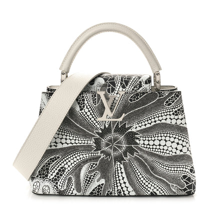 Louis Vuitton LV X YK Taurillon Psychedelic Capucines MM Black White 1 of 11