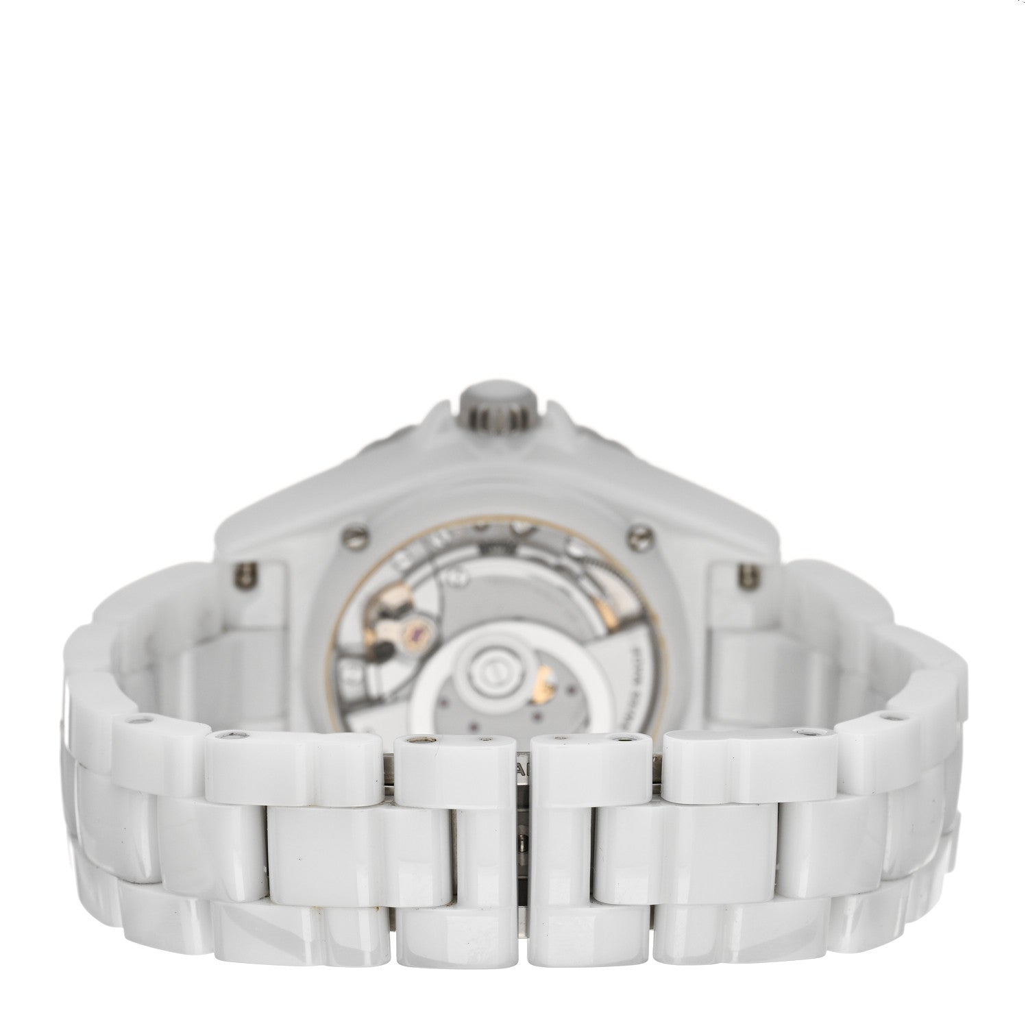 Chanel Stainless Steel Ceramic 38mm J12 Automatic Watch White 3 of 5