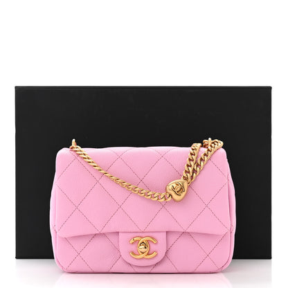 Chanel Caviar Quilted Mini Sweetheart Flap Lilac 11 of 11