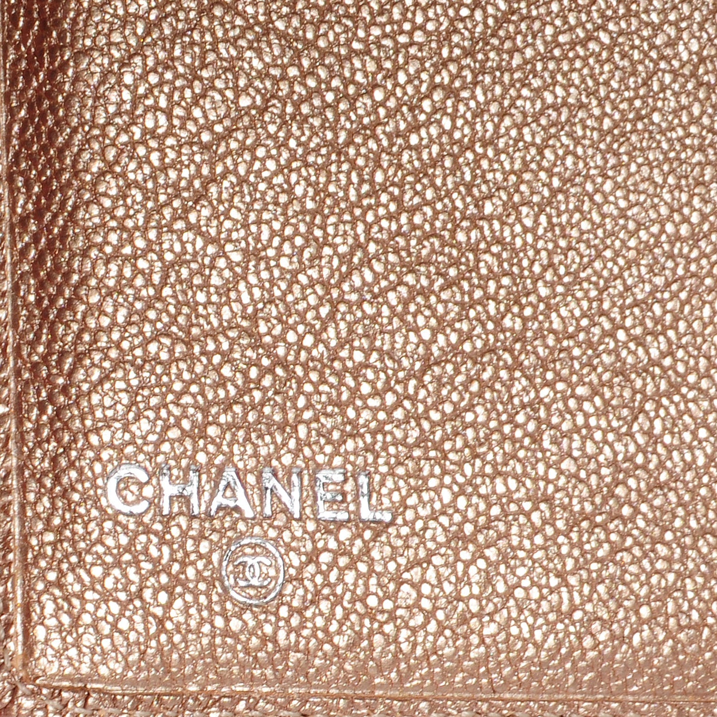 Metallic Calfskin Yen Wallet Gold