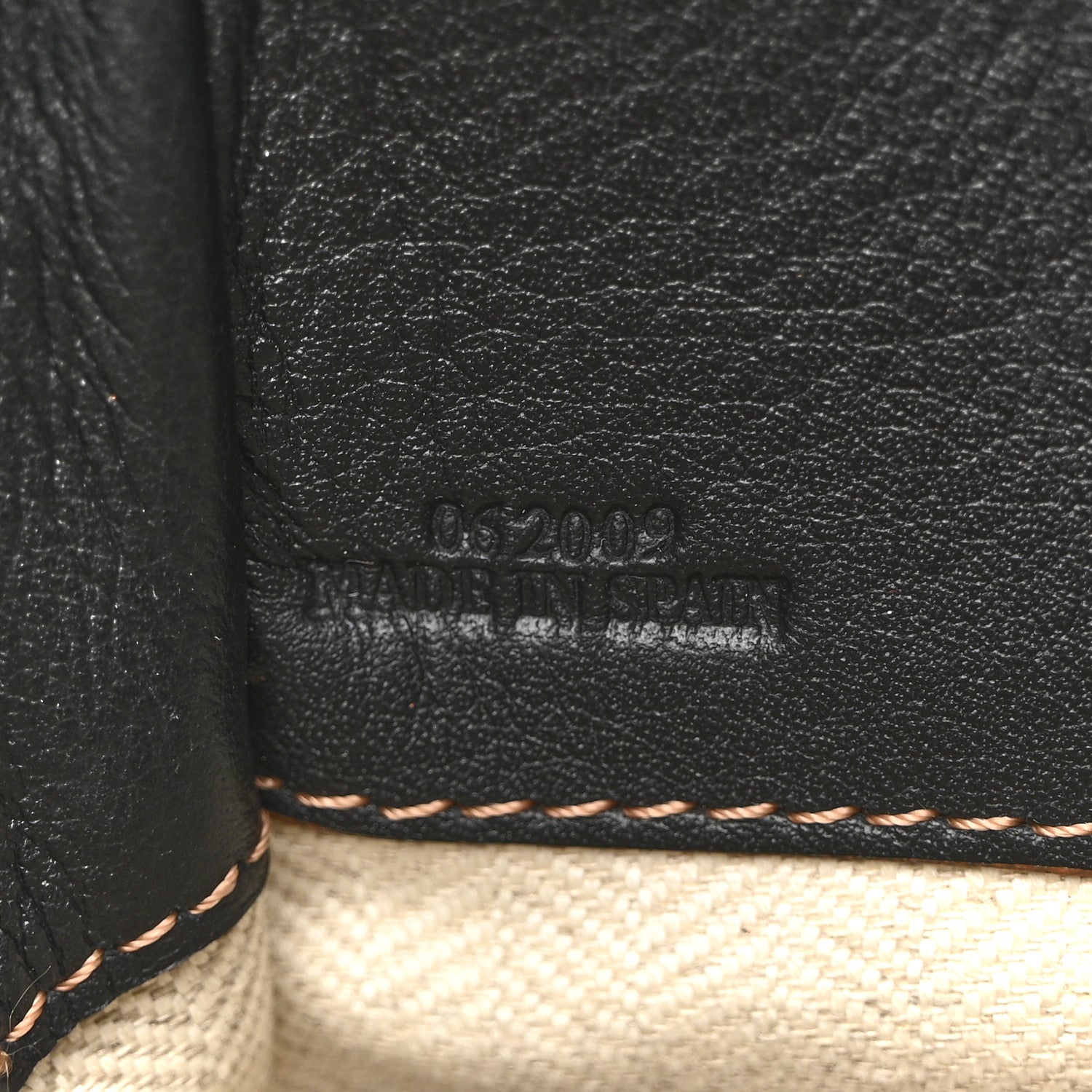 Loewe Calfskin Canvas Mini Hammock Shoulder Bag Mink Black 7 of 10