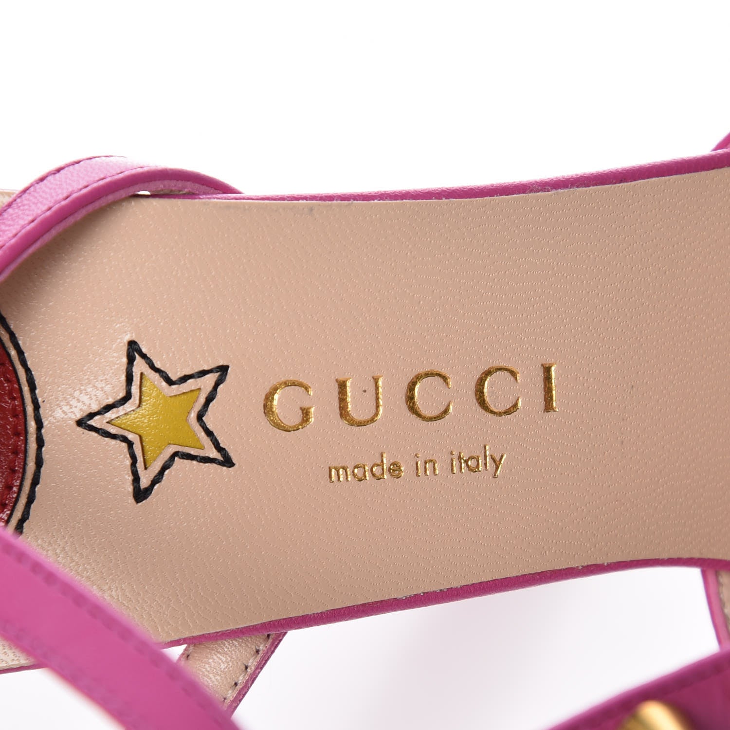 Gucci Malaga Kid Angel T-Strap Platform High Heel Sandals 38.5 Rododendro 7 of 8